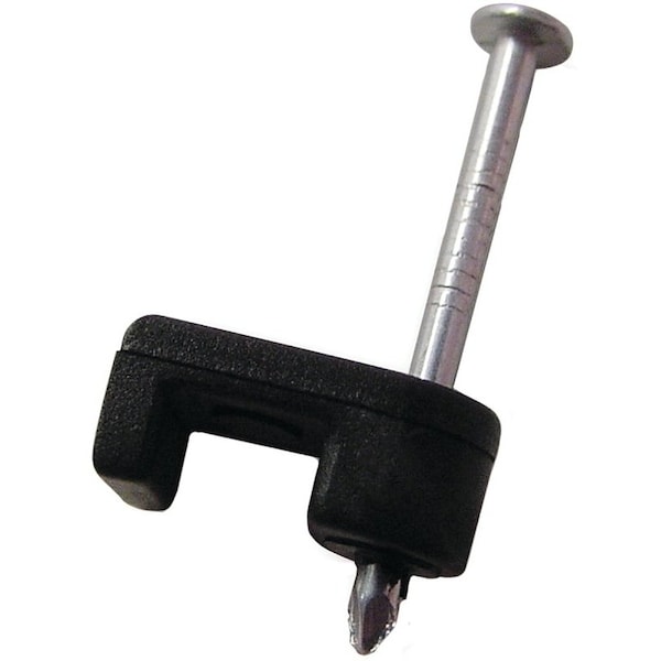 Gb Gardner Bender Cable Staple, 3/16 in W Crown, 7/8 in L Leg, Polyethylene, 25PK - PSB-1600T