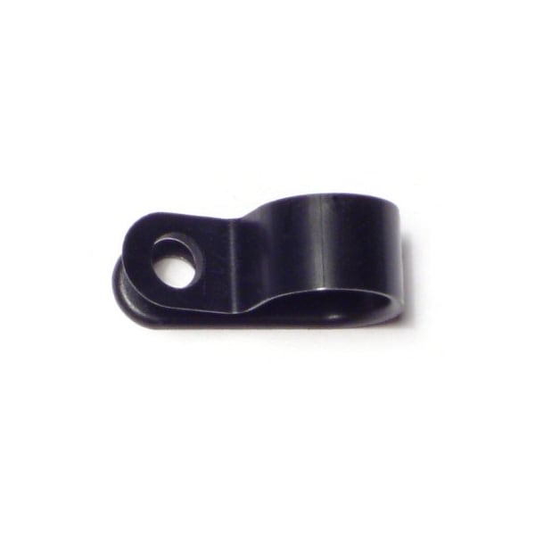 Midwest Fastener Cable Clip, Nylon, 7/16 in Bundle Dia., Black, 3/8 in L, 15 PK - 64225