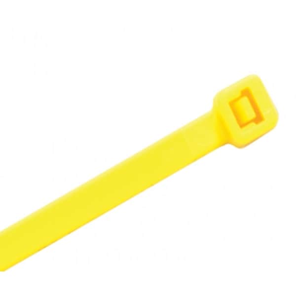 Kable Kontrol Cable Tie, 14 in L, 4.01 in Max Bundle Dia., Yellow, Nylon 6/6, 50 lb Strength, 500 PK - CT254CL-YELLOW