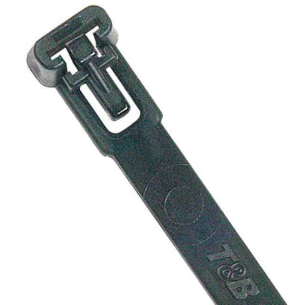 Power First Cable Tie, 12 in L, 3-3/16 in Max Bundle Dia., Black, Nylon 6/6, 50 lb Strength, 500 PK - 36J204