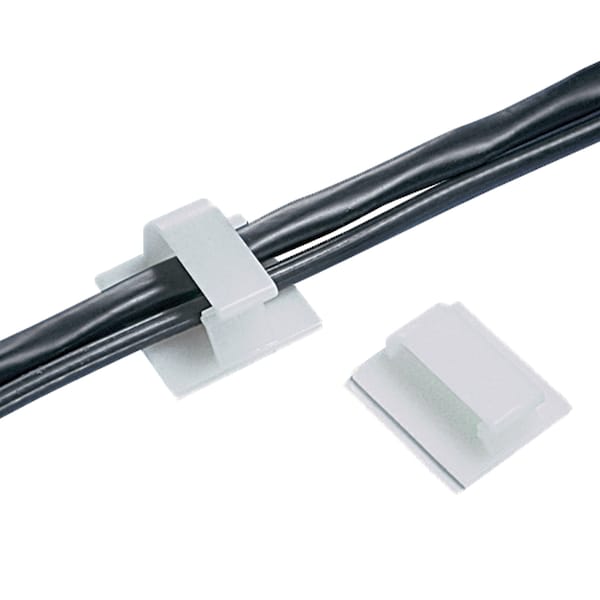 Panduit Cable Clip, Nylon 6/6, 0.38 in Bundle Dia., Natural, 1.46 in L, 50 PK - BEC38-A-L
