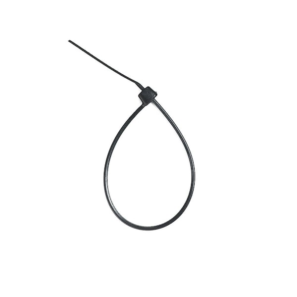 South Main Hardware Cable Tie, 6 in L, Black, Nylon, 45 lb Strength, 1000 PK - 220119