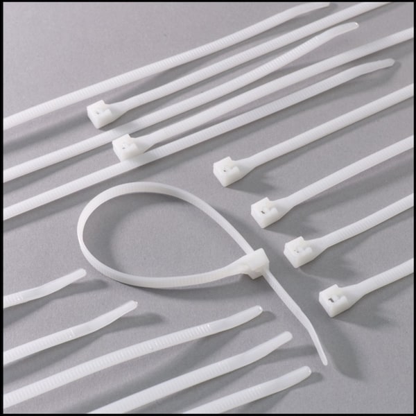 Gardner Bender Cable Tie, 11 in L, 3 in Max Bundle Dia., Natural, Nylon 6/6, 45 lb Strength, 100 PK - 46-210