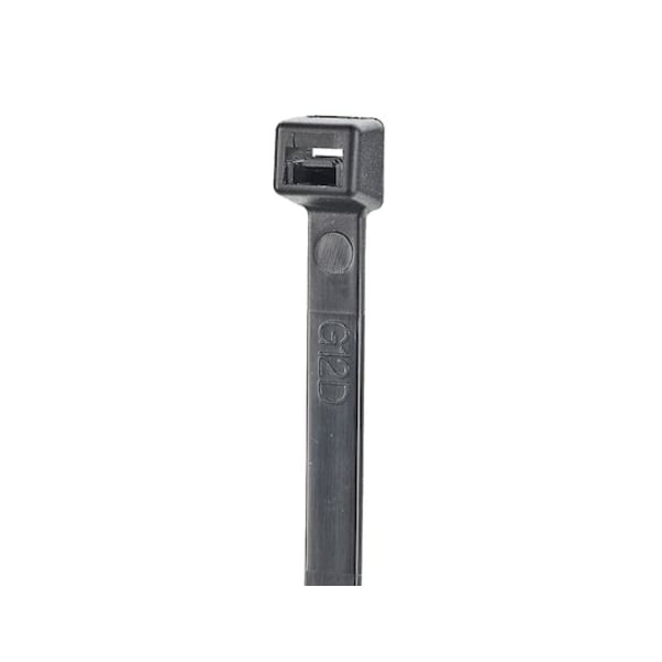 Panduit Cable Tie, 6 in L, 1.30 in Max Bundle Dia., Black, Nylon 6/6, 40 lb Strength, 100 PK - S6-40-C0