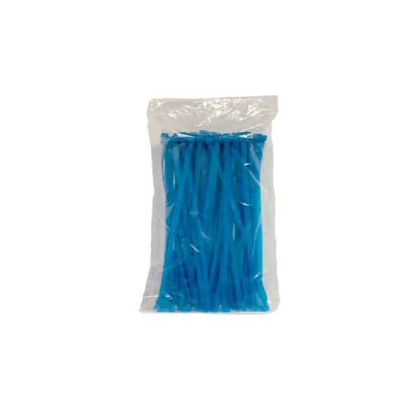 Panduit Cable Tie, 7 in L, 1.80 in Max Bundle Dia., Blue, ETFE, 50 lb Strength, 100 PK - TF07