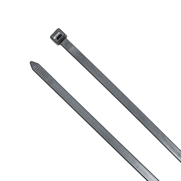 South Main Hardware Cable Tie, 14 in L, Black, Nylon, 120 lb Strength, 100 PK - 222267