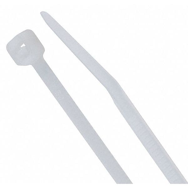 Gardner Bender Cable Tie, 4 in L, 13/16 in Max Bundle Dia., Natural, Nylon 6/6, 18 lb Strength, 1000 PK - 46-104MN