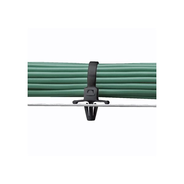 Panduit Cable Tie, 8 in L, 1-3/4 in Max Bundle Dia., Black, Nylon 6/6, 50 lb Strength, 100 PK - PLWP2S-C0