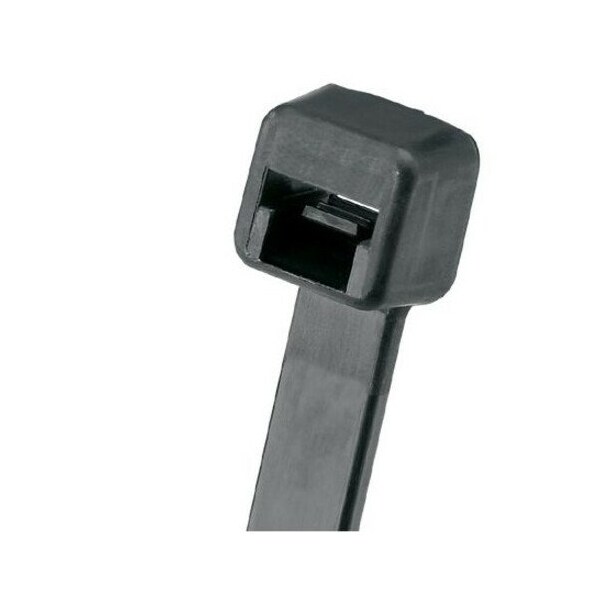 Panduit Cable Tie, 6 in L, 1-1/4 in Max Bundle Dia., Black, Nylon 6/6, 18 lb Strength, 1000 PK - PLT1.5M-M30