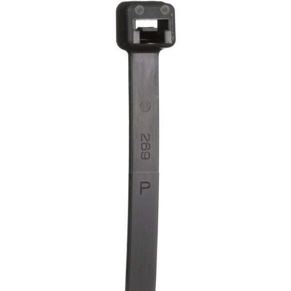 Panduit Cable Tie, 11-1/2 in L, 3 in Max Bundle Dia., Black, Nylon 6/6, 50 lb Strength, 1000 PK - PLT3S-M00
