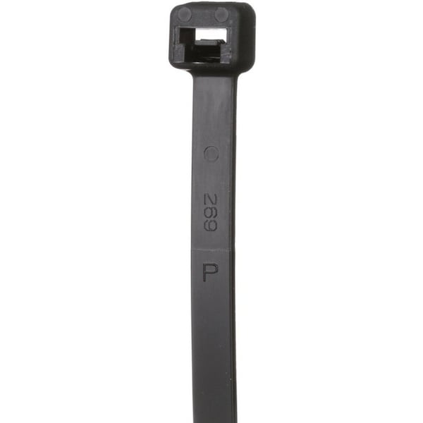 Panduit Cable Tie, 11-1/2 in L, 3 in Max Bundle Dia., Black, Nylon 6/6, 50 lb Strength, 1000 PK - PLT3S-M00