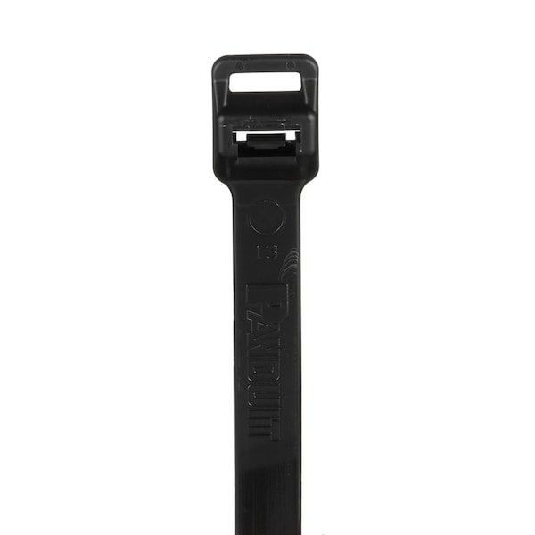 Panduit Cable Tie, 28-1/2 in L, 8 in Max Bundle Dia., Black, Nylon 6/6, 250 lb Strength, 100 PK - PLT8EH-C0