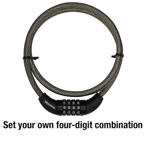 Master Lock Master Lock 3/8 in. D X 60 in. L Vinyl Coated Steel Locking Cable - 8119DPF