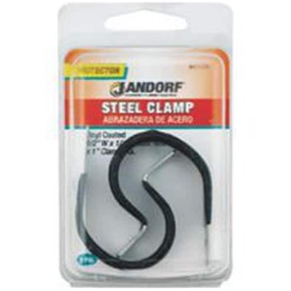 Jandorf Cable Clamp, Steel, 1 in Bundle Dia., Black - 3395951