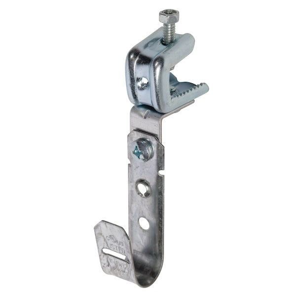 Winnie Industries 3/4in. J Hook with Pressed Beam Clamp - 360 Degrees  Rotation, 100PK - WJH12ACPBC