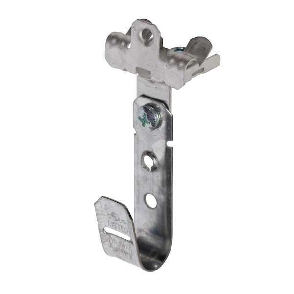 Winnie Industries 3/4in. J Hook with Angle Clip & Hammer on Flange 1/8in. to 1/4in., 100PK - WJH12ACM24