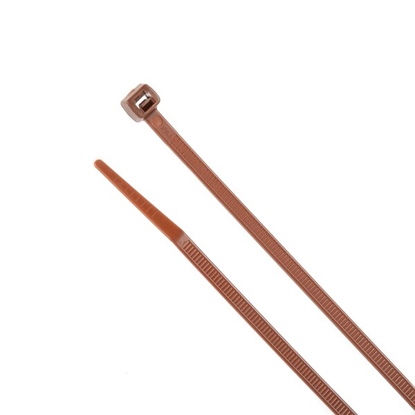 South Main Hardware Cable Tie, 11 in L, Dark Brown, Nylon, 75 lb Strength, 100 PK - 220171