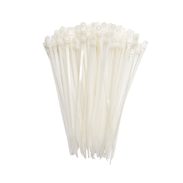 South Main Hardware Cable Tie, 8 in L, Natural, 50 lb Strength, 100 PK - 222008
