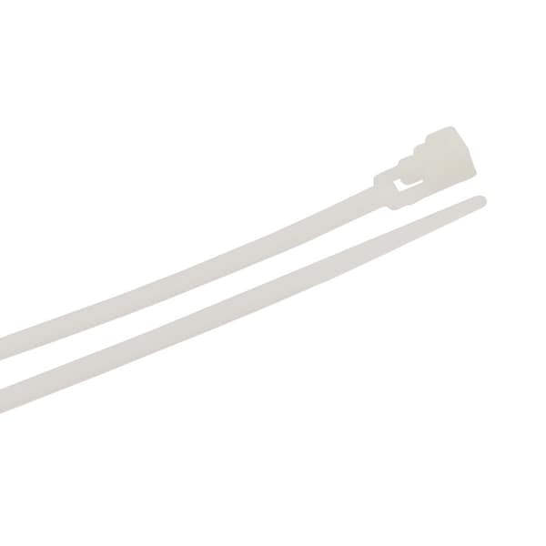 Forney Cable Tie, 8 in L, 2 in Max Bundle Dia., Natural, Nylon 6/6, 50 lb Strength, 25 PK - 62055
