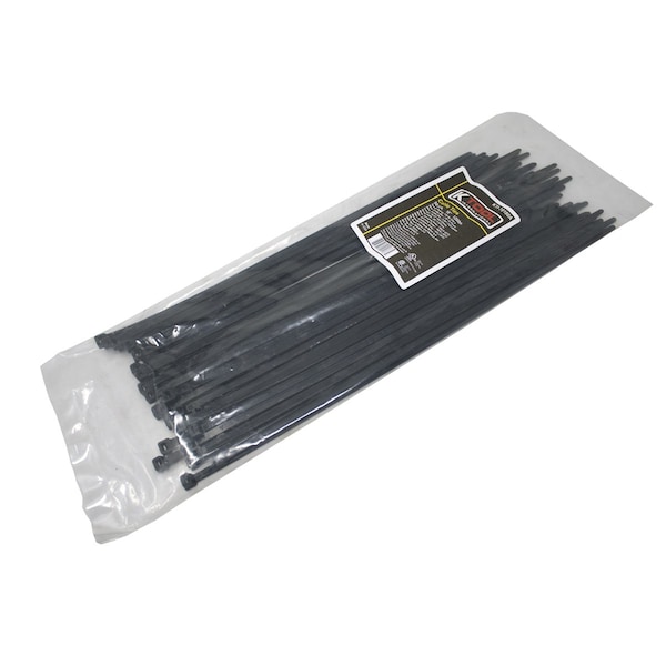 K-Tool International Cable Zip Tie 18 Inch Black, 50PK - AR-18-120-0-L