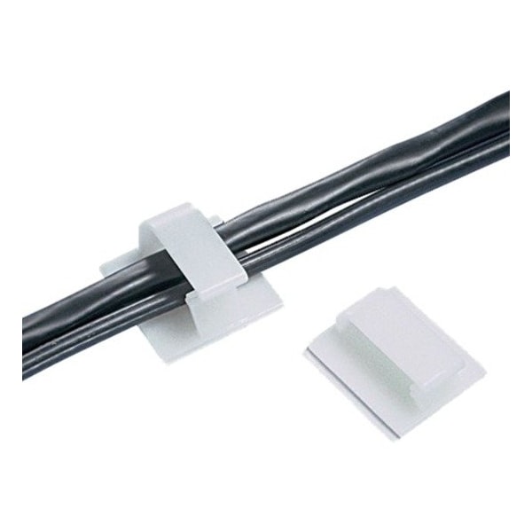 Panduit Cable Clip, Nylon 6/6, 0.62 in Bundle Dia., Natural, 1.46 in L, 200 PK - BEC62-A-T