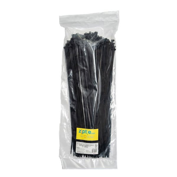 South Main Hardware Cable Tie, 14 in L, Black, Nylon, 40 lb Strength, 500 PK - 220158