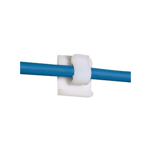 Panduit Cable Clip, Nylon 6/6, 0.62 in Bundle Dia., Natural, 1.24 in L, 500 PK - ACC62-A-D