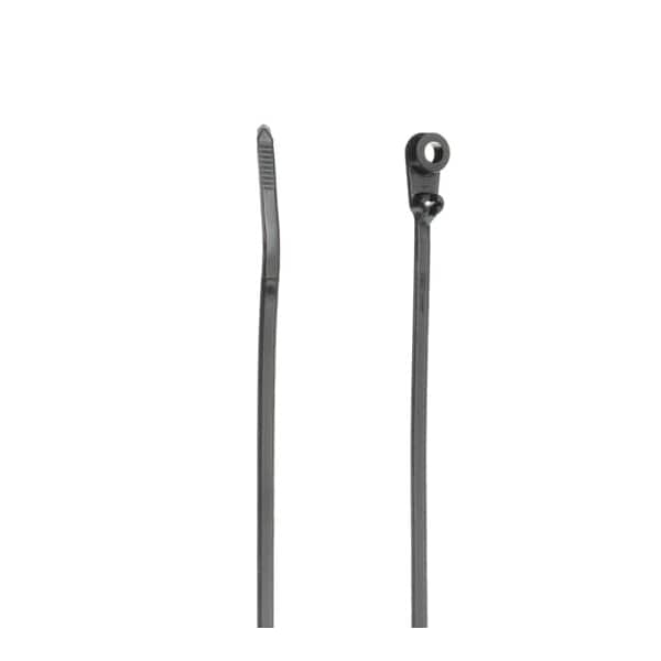 Ty-Rap Cable Tie, 6 in L, 1-1/8 in Max Bundle Dia., Black, Nylon 6/6, 40 lb Strength, 100 PK - TY534MX