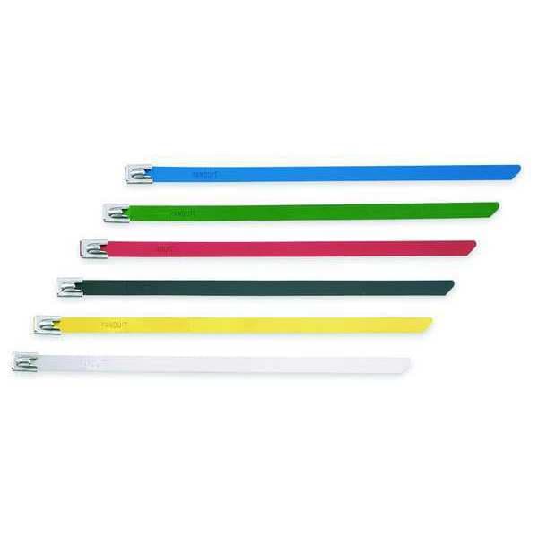 Panduit Cable Tie, 14-1/2 in L, 4 in Max Bundle Dia., Silver, Aluminum, 50 lb Strength, 50 PK - MLT4H-LPAL