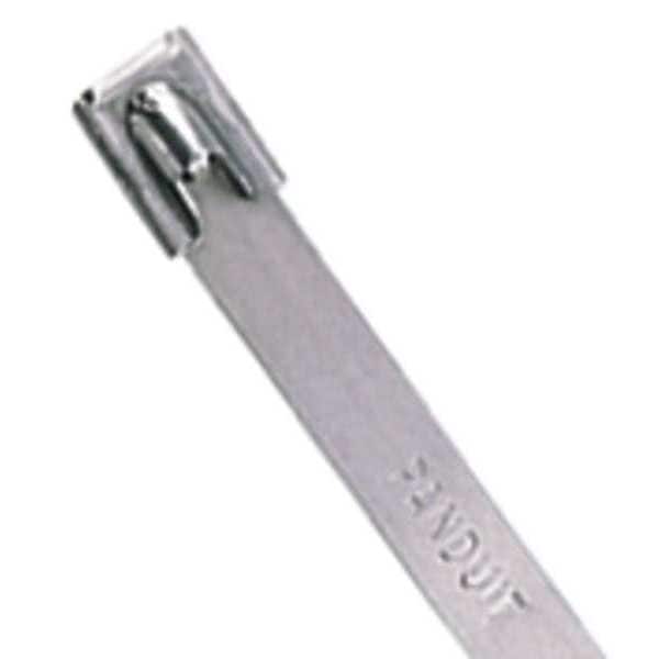 Panduit Cable Tie, 14-1/2 in L, 4 in Max Bundle Dia., Silver, Aluminum, 50 lb Strength, 50 PK - MLT4H-LPAL