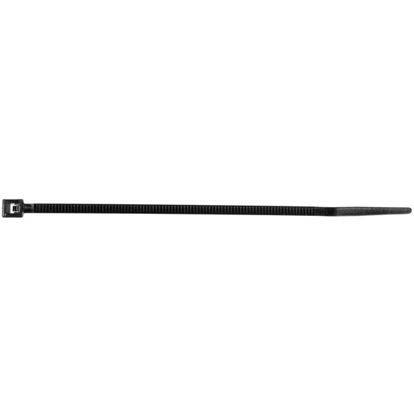 Auveco Cable Tie, 4 in L, Black, Nylon, 18 lb Strength, 100 PK - 15144