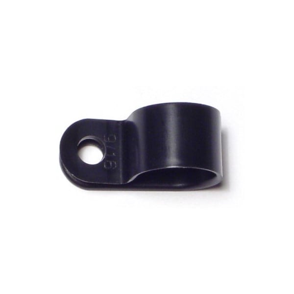 Midwest Fastener Cable Clip, Nylon, Black, 1/2 in L, 10 PK - 64228