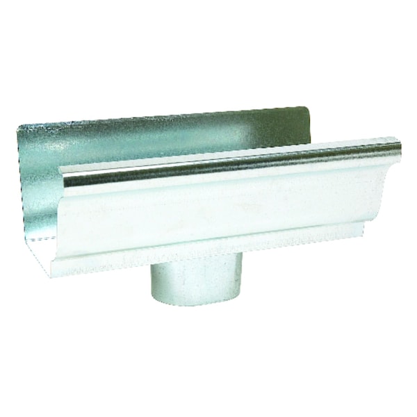 Amerimax Home Products Amerimax 6.5 in. H X 10 in. W X 5.5 in. L Metallic Galvanized Steel K End w/Drop - 29010