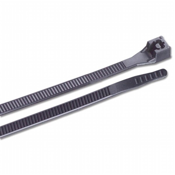 Marinco Cable Tie, 6 in L, 1-3/8 in Max Bundle Dia., Black, Nylon 6/6, 30 lb Strength, 25 PK - 199248