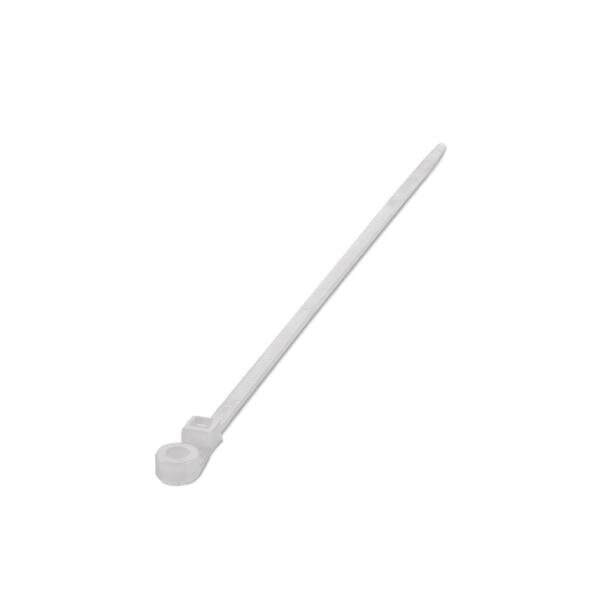 Phoenix Contact Cable Tie, 150 mm L, 4.5 mm Max Bundle Dia., Transparent, PA 6.6, 130 N Strength - 3240718