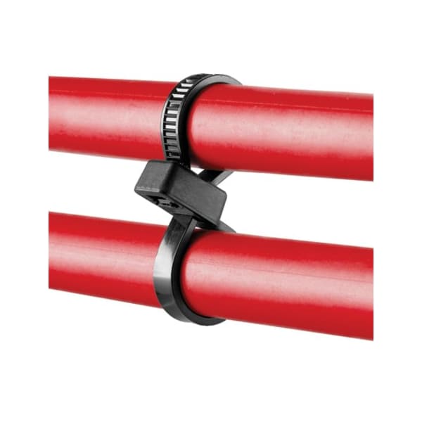 Panduit Cable Tie, 8 in L, 1.80 in Max Bundle Dia., Black, Nylon 6/6, 50 lb Strength, 1000 PK - PLB2S-M0