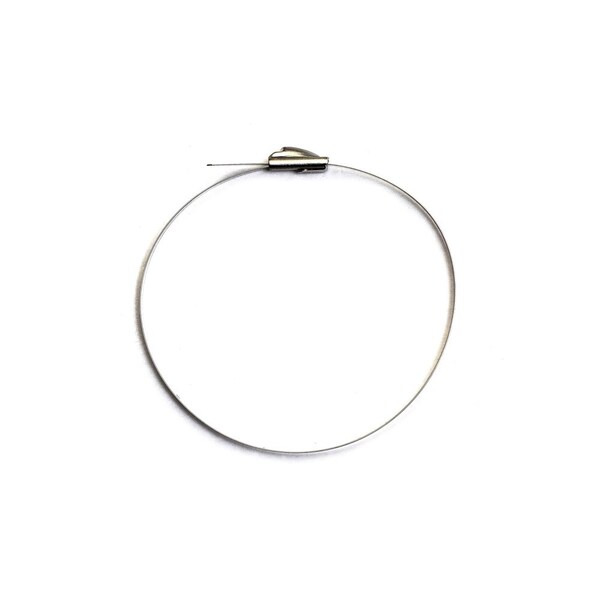 South Main Hardware Cable Tie, 8 in L, Silver, 304 Stainless Steel, 200 lb Strength, 100 PK - 222106