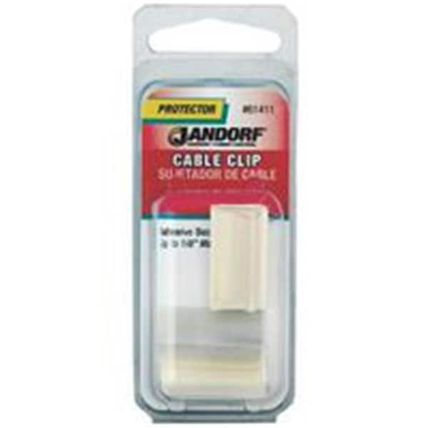 Jandorf Cable Clip, PVC, 1/8 in Bundle Dia., Gray, 1 in L - 3394673