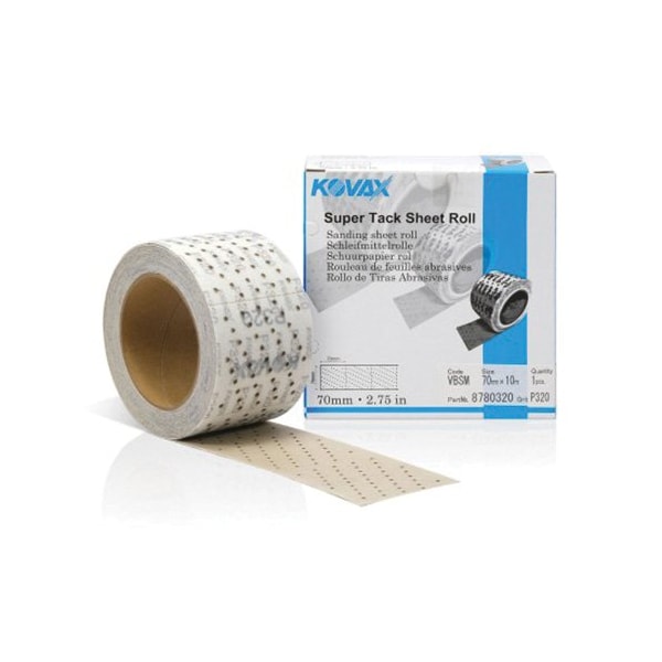 Rollo de hojas perforadas Eagle Abrasives Tri-Pro Multi-Hole, 70 mm de ancho x 8 m de largo, P80 - 878-0080