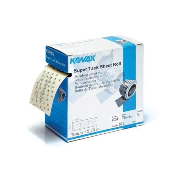 Rollo de hojas perforadas Eagle Abrasives Tri-Pro Multi-Hole, 70 mm de ancho x 8 m de largo, P80 - 878-0080