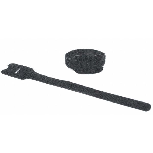 Velcro Brand Cable Tie, 8 in L, 2 in Max Bundle Dia., Black, Nylon, Polypropylene, 50 lb Strength, 675 PK - 170075
