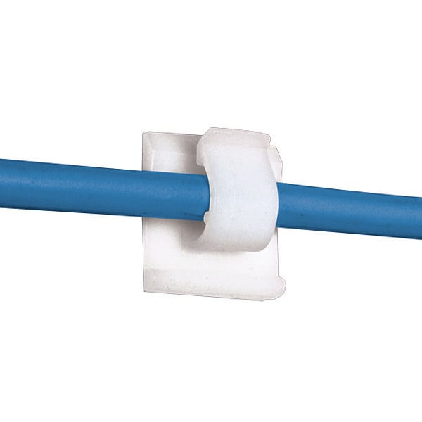 Panduit Cordclip, Hi Temp, Adh, .38" Bdl, Nat, PK100 - ACC38-AT-C