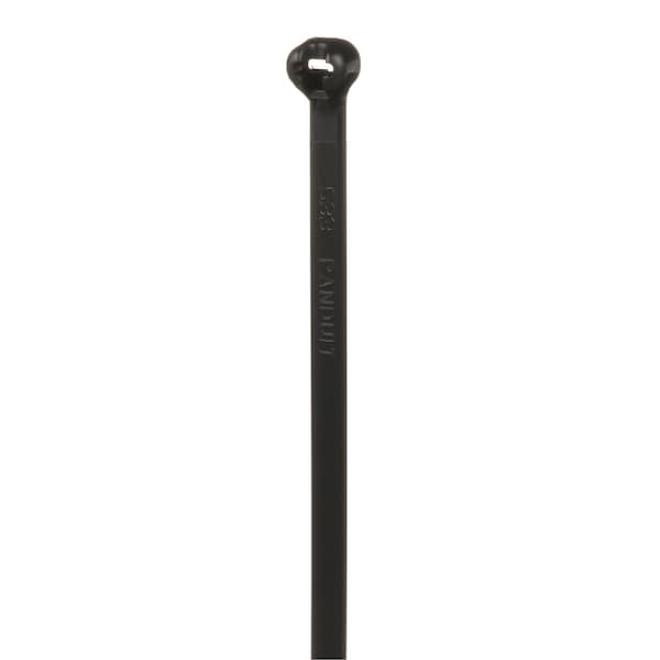 Panduit Cable Tie, 6 in L, 1-1/2 in Max Bundle Dia., Black, Nylon 6/6, 40 lb Strength, 1000 PK - BT1.5I-M300