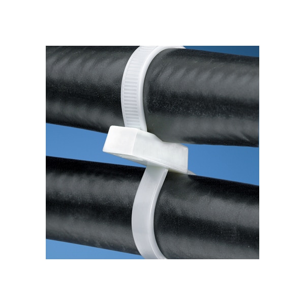 Panduit Cable Tie, 7-1/2 in L, 1.80 in Max Bundle Dia., Natural, Nylon 6/6, 50 lb Strength, 100 PK - PLB2S-C