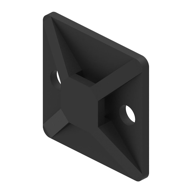 Burndy 1" L, 1" W, Black Plastic Cable Tie Mounting Base, Cable Tie Duty: Not Applicable - CTB125AA4C0