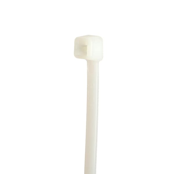 Panduit Cable Tie, 5-1/2 in L, 1.30 in Max Bundle Dia., Natural, Nylon 6/6, 40 lb Strength, 1000 PK - S6-40-M