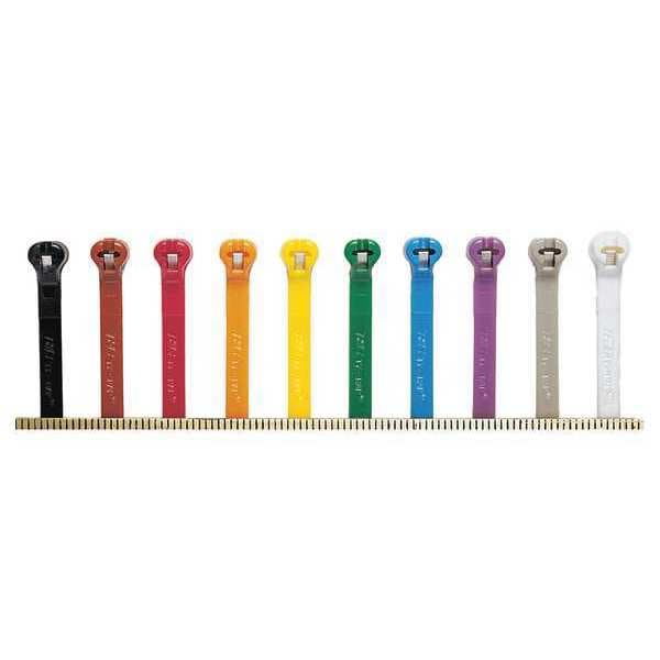 Ty-Rap Cable Tie Kit, 7-1/2 in L, 1.89 in Max Bundle Dia., Assorted Colors, Nylon 6/6, 50 lb Strength - TY525M-CLRS