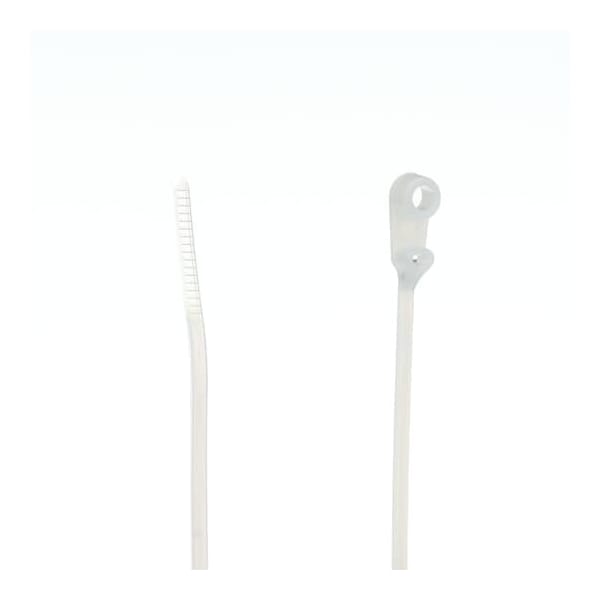 Ty-Rap Cable Tie, 4 in L, 5/8 in Max Bundle Dia., Natural, Nylon 6/6, 18 lb Strength, 100 PK - TY533M