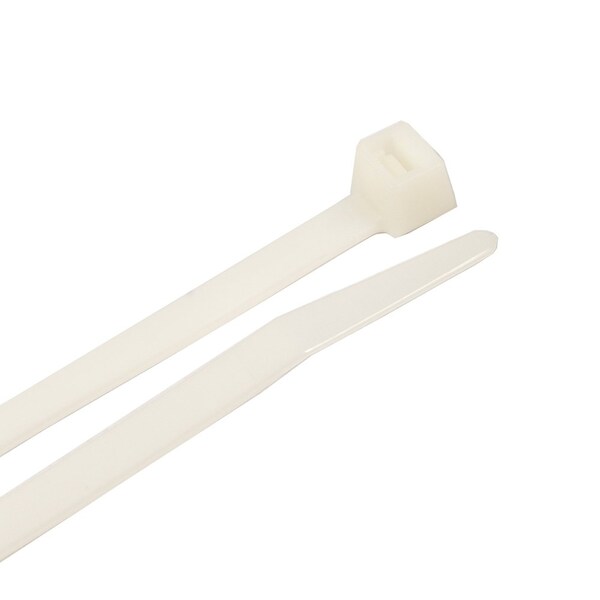 Forney Cable Tie, 18 in L, 4.65 in Max Bundle Dia., Natural, Nylon 6/6, 120 lb Strength, 50 PK - 62077