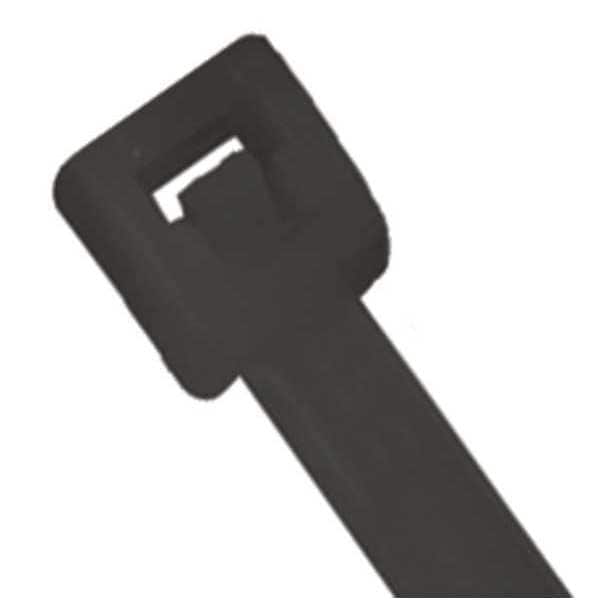 Partners Brand Cable Tie, 4 in L, Black, Nylon, 18 lb Strength, 1000 PK - CTUV418